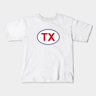 Texas State Sticker Kids T-Shirt